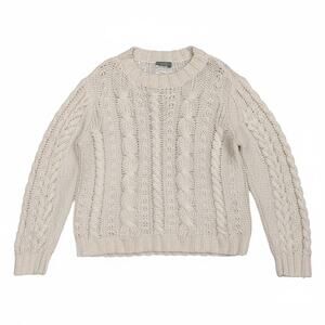 Wooden Ships Sweater Women's Small/Medium Cream Open Knit Boatneck Pullover